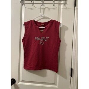 Red Oak South Carolina Gamecocks USC Womens Juniors Sleeveless V-neck T-shirt